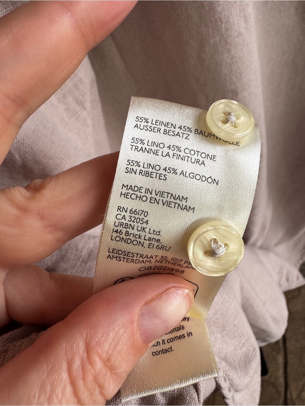 Maeve Bennett Button Down Linen Shirt Womens S Tan Long Sleeve Side Slits - Picture 10 of 12